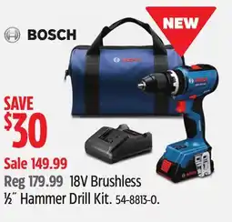 Canadian Tire 18V Brushless ½ Hammer Drill Kit offer