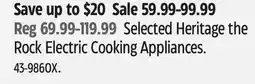 Canadian Tire Selected Heritage the Rock Electric Cooking Appliances offer