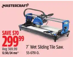 Canadian Tire MASTERCRAFT 7 Wet Sliding Tile Saw offer