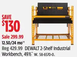 Canadian Tire DEWALT 2-Shelf Industrial Workbench, 49½ w offer