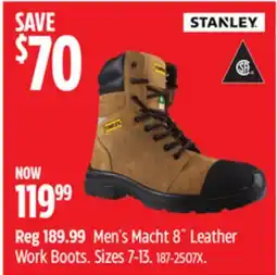 Canadian Tire Men's Macht 8˝ Leather Work Boots offer