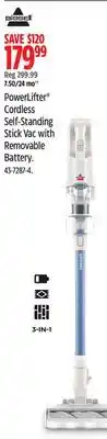 Canadian Tire Bissell PowerLifter Cordless Self-Standing Stick Vac with Removable Battery offer