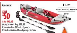 Canadian Tire INTEX Excursion Pro 2 Kayak offer