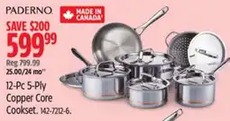 Canadian Tire Paderno 12-Pc 5-Ply Copper Core Cookset offer