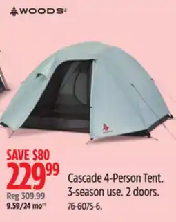 Canadian Tire Cascade 4-Person Tent offer