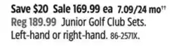 Canadian Tire Junior Golf Club Sets offer