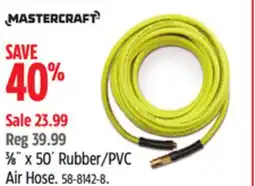 Canadian Tire MASTERCRAFT ³⁄₈ x 50' Rubber/PVC Air Hose offer