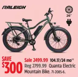 Canadian Tire Raleigh Quanta Electric Mountain Bike offer