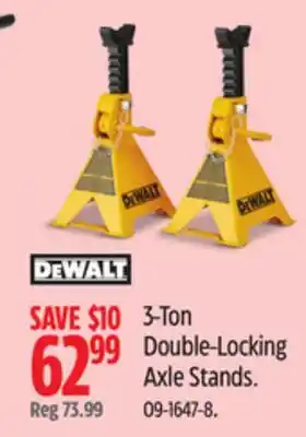 Canadian Tire DEWALT 3-Ton Double-Locking Axle Stands offer