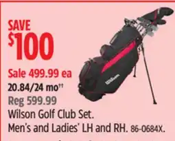 Canadian Tire Wilson Golf Club Set offer