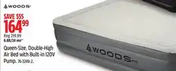 Canadian Tire Queen-Size, Double-High Air Bed with Built-in 120V Pump offer