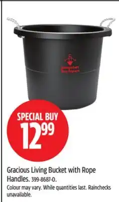 Canadian Tire Gracious Living Bucket with Rope Handles offer