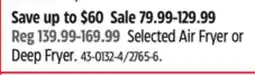 Canadian Tire Selected Air Fryer or Deep Fryer offer