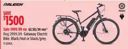 Canadian Tire Raleigh Getaway Electric Bike offer