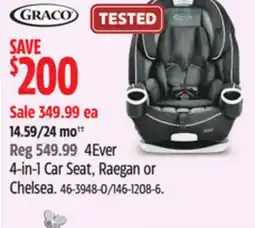 Canadian Tire GRACO 4Ever 4-in-1 Car Seat, Raegan or Chelsea offer