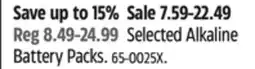 Canadian Tire DURACELL Selected Alkaline Battery Packs offer