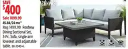 Canadian Tire CANVAS Renfrew Dining Sectional Set, 3-Pc offer