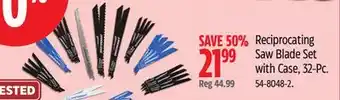 Canadian Tire Mastercraft Reciprocating Saw Blade Set with Case offer