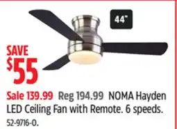 Canadian Tire NOMA Hayden LED Ceiling Fan with Remote offer