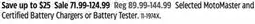 Canadian Tire Selected MotoMaster and Certified Battery Chargers or Battery Tester offer