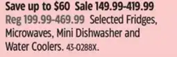 Canadian Tire Selected Fridges, Microwaves, Mini Dishwasher and Water Coolers offer