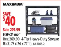 Canadian Tire MAXIMUM 4-Tier Heavy-Duty Storage Rack offer
