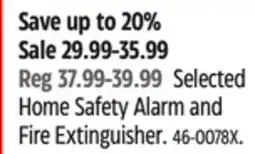 Canadian Tire Selected Home Safety Alarm and Fire Extinguisher offer