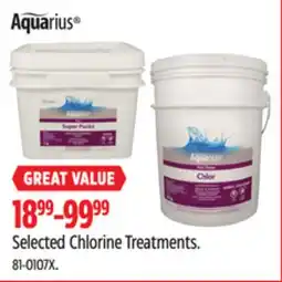 Canadian Tire Aquarius Selected Chlorine Treatments offer