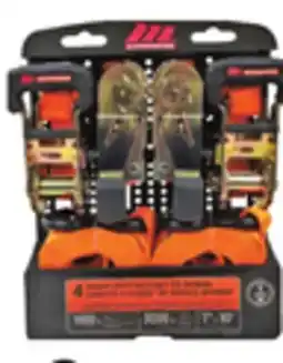 Canadian Tire MotoMaster 3000-lb Ratchet Tie-Downs, 10', 4Pk offer