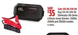 Canadian Tire Eliminator XB-Series Lithium Jump Starters offer