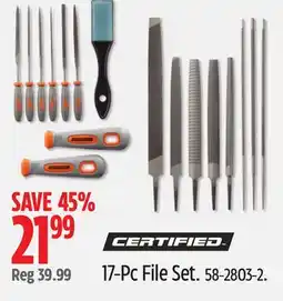 Canadian Tire 17-Pc File Set offer