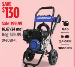 Canadian Tire SIMONIZ Pressure Washer offer