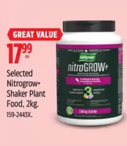 Canadian Tire Golfgreen Selected Nitrogrow+ Shaker Plant Food offer
