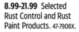 Canadian Tire Selected Rust Control and Rust Paint Products offer