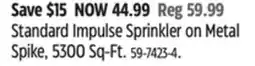 Canadian Tire Gardena Standard Impulse Sprinkler on Metal Spike offer