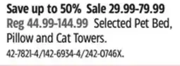 Canadian Tire Selected Pet Bed, Pillow and Cat Towers offer
