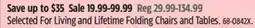 Canadian Tire Selected For Living and Lifetime Folding Chairs and Tables offer