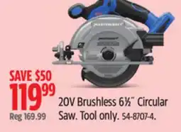 Canadian Tire 20V Brushless 6 1⁄2˝ Circular Saw offer