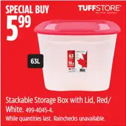 Canadian Tire TUFFSTORE Stackable Storage Box with Lid offer