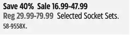 Canadian Tire Selected Socket Sets offer