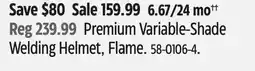 Canadian Tire Premium Variable-Shade Welding Helmet, Flame offer