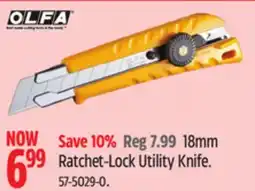Canadian Tire OLFA 18mm Ratchet-Lock Utility Knife offer