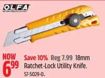 Canadian Tire OLFA 18mm Ratchet-Lock Utility Knife offer