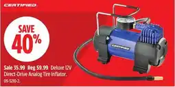 Canadian Tire CERTIFIED Deluxe 12V Direct-Drive Analog Tire Inflator offer