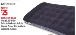 Canadian Tire Twin Air Bed with Built-in Manual Pump offer