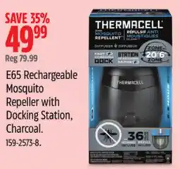 Canadian Tire Thermacell E65 Rechargeable Mosquito Repeller with Docking Station, Charcoal offer