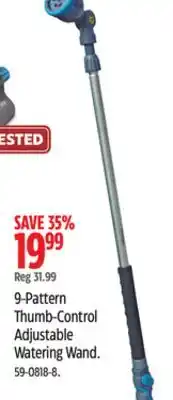 Canadian Tire 9-Pattern Thumb-Control Adjustable Watering Wand offer