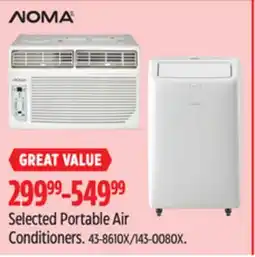 Canadian Tire Noma Selected Portable Air Conditioners offer