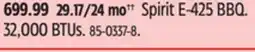 Canadian Tire weber Spirit E-425 BBQ offer