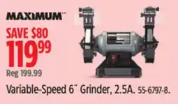 Canadian Tire Variable-Speed 6˝ Grinder, 2.5A offer